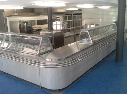 Stainless steel counter manufactured & installed by Metro Steel Services